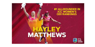 CWI: Matthews moves to top ODI all-rounder in the world