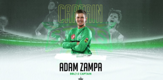 Adam Zampa named captain of the Melbourne Stars