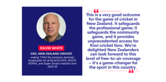 David White, CEO, New Zealand Cricket on December 17, 202