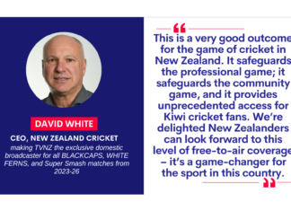 David White, CEO, New Zealand Cricket on December 17, 202