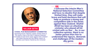 Najam Sethi, Chair, PCB Management Committee on December 25, 2022