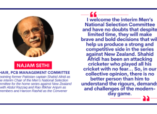 Najam Sethi, Chair, PCB Management Committee on December 25, 2022