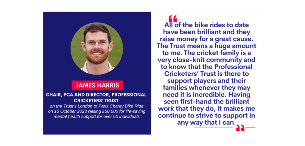 James Harris, Chair, PCA and Director, Professional Cricketers’ Trust on January 10, 2023