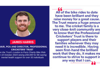 James Harris, Chair, PCA and Director, Professional Cricketers’ Trust on January 10, 2023