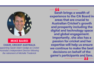 Mike Baird, Chair, Cricket Australia on March 14, 2023
