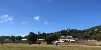 Cricket Scotland Men Warming Up in Antigua