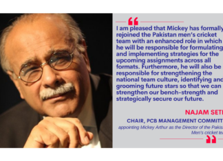 Najam Sethi, Chair, PCB Management Committee on April 21, 2023