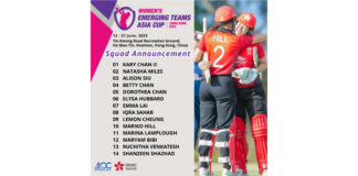 CHK: Hong Kong squad announcement for ACC Women’s Emerging Teams Asia Cup 2023