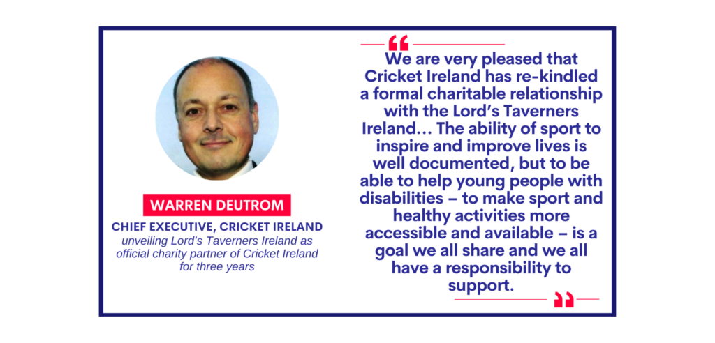 Warren Deutrom, Chief Executive, Cricket Ireland on May 31, 2023