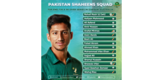 PCB: Rohail Nazir to lead Pakistan Shaheens in Darwin series