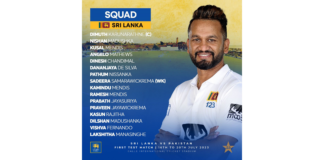 SLC: Sri Lanka squad for First Test against Pakistan