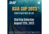 PCB: Asia Cup tickets to go on sale from Saturday