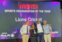 Lions Cricket: Sports Organisation of the Year