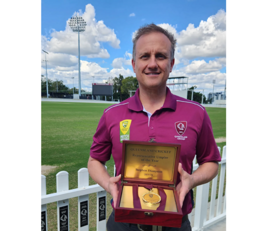 Queensland Cricket recognises Umpire