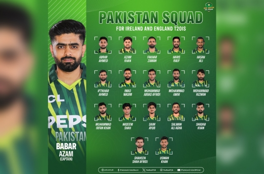 PCB: Pakistan name 18-player squad for Ireland and England