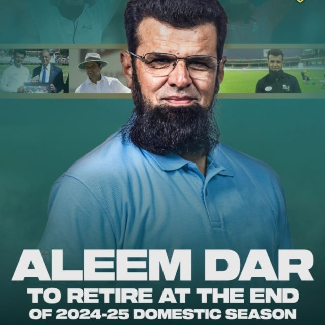 PCB: Aleem Dar to retire at the end of 2024-25 domestic season