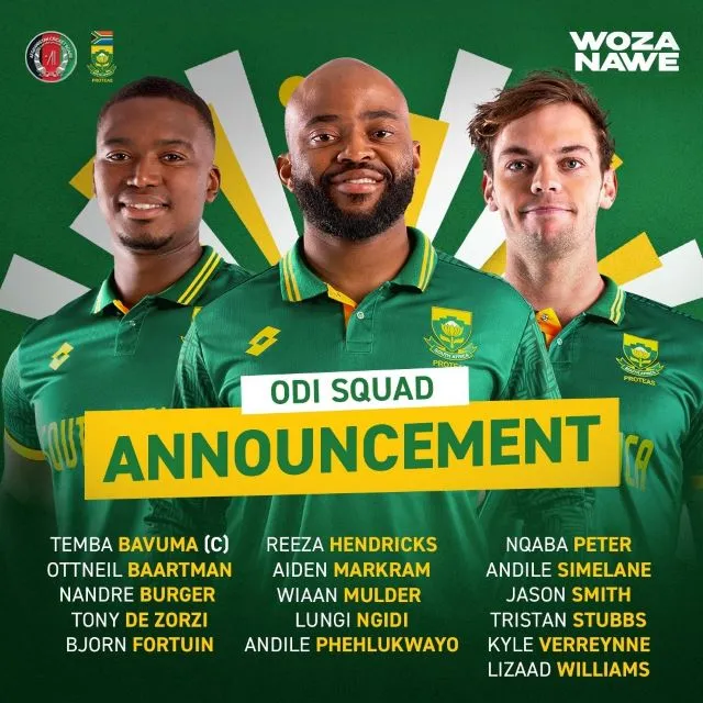 CSA: Squads announced for white-ball tours against Afghanistan and Ireland
