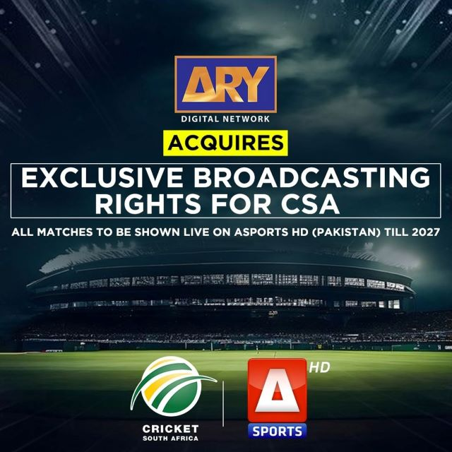 CSA partners with ARY Digital Network for exclusive broadcasting rights in Pakistan