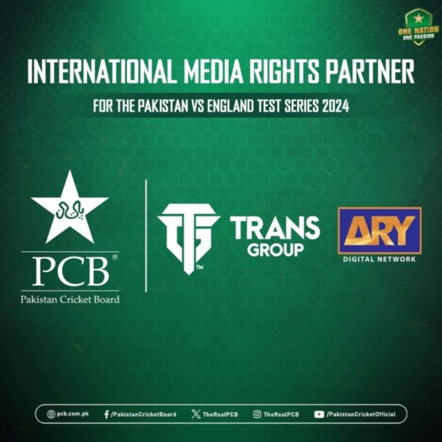 PCB: Consortium of TransGroup and ARY awarded international broadcast rights for Pakistan v England Test series