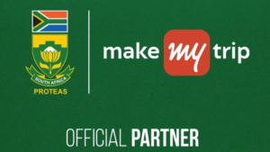 Cricket South Africa Logo and Make My Trip logo