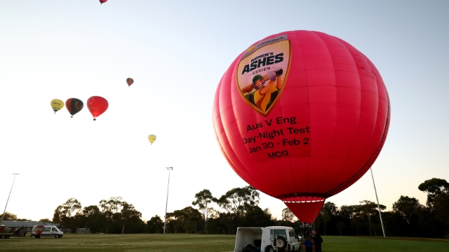 Giant Pink Cricket Ball Soars Over MCG