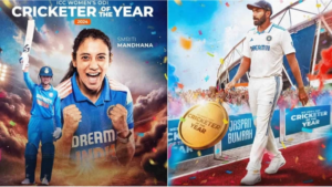 Jasprit Bumraha and Smriti Mandhana ICC Awards