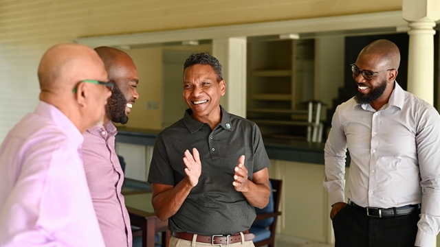 Chris Dehring ,CWI President Dr Kishore Shallow , CWI Vice President Azim Bassasrath and CWI COO Lynford Inverary