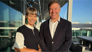 Sky New Zealand CEO Sophie Moloney & NZC CEO Scott Weenink