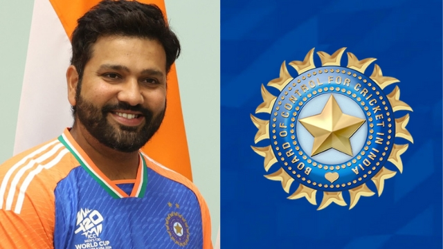 Rohit Sharma, BCCI Logo