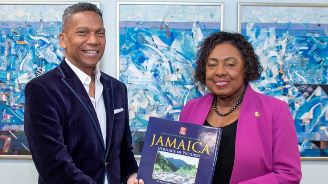 CWI CEO Chris Dehring, with Jamaica’s Sports Minister Honourable Olivia ‘Babsy’ Grange