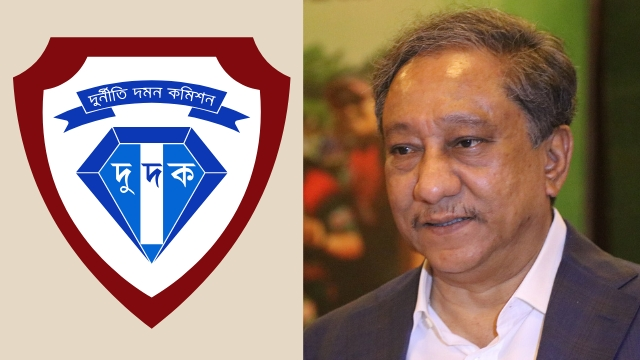 Nazmul Hassan Papon next to the Anti-Corruption Commission Bangladesh (ACC) logo.
