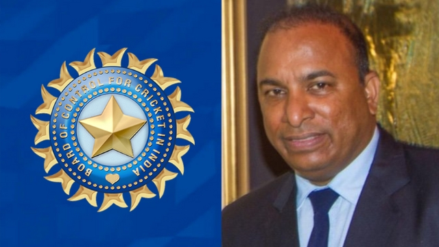 Devajit Saikia, Secretary of the Board of Control for Cricket in India (BCCI), pictured alongside the official BCCI logo, representing Indian cricket administration in 2025.