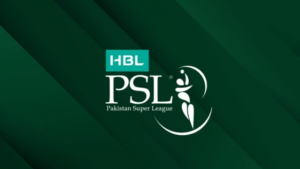 HBL Pakistan Super League (PSL) official logo on a dark green background.