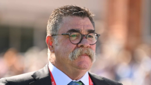 David Boon at a cricket venue during his retirement as ICC Match Referee.