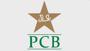 Official logo of the Pakistan Cricket Board (PCB) featuring a golden star with "Pakistan" in Urdu and green PCB text below.