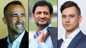 Side-by-side portraits of Joshua Lalor, Mohsin Sheikh, and Christopher Anderson in professional attire.