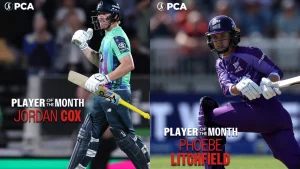 Jordan Cox and Phoebe Litchfield named PCA Player of the Month for outstanding cricket performances in 2025