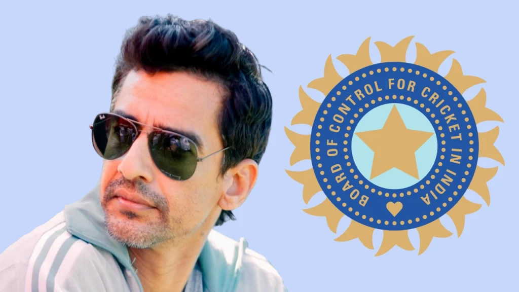 Mithun Manhas wearing sunglasses with BCCI (Board of Control for Cricket in India) logo in the background.