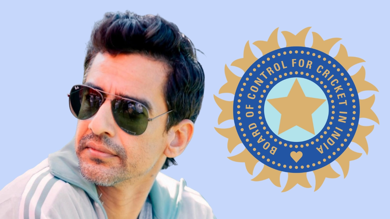 Mithun Manhas wearing sunglasses with BCCI (Board of Control for Cricket in India) logo in the background.