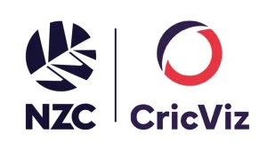 Logos of New Zealand Cricket (NZC) and CricViz side by side, representing their official partnership