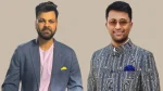 Former Indian cricketers RP Singh and Pragyan Ojha posing together in formal attire.