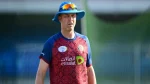 Jonathan Trott in Afghanistan cricket team training kit during practice session
