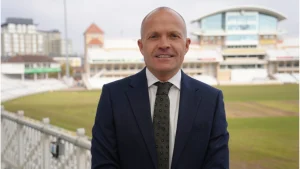 Richard Kenyon, new Chief Executive of Nottinghamshire County Cricket Club, standing at Trent Bridge stadium