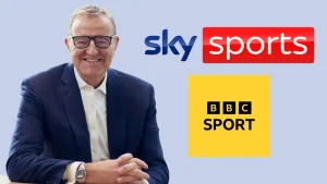 Richard Thompson with Sky Sports and BBC Sport logos in the background