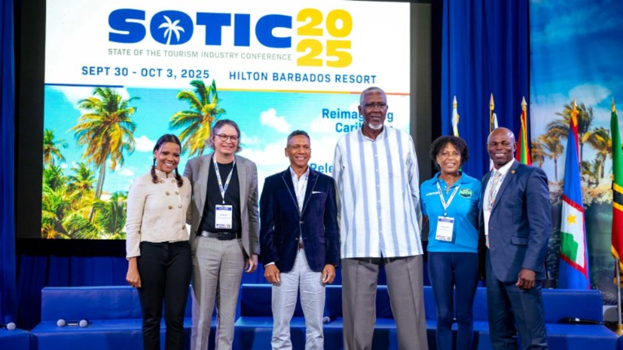 CWI CEO Chris Dehring with other delegates at the State of the Tourism Industry Conference 2025 in Barbados