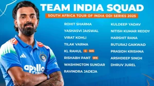 KL Rahul with arms crossed as Team India ODI squad is announced for South Africa tour 2025, featuring Rohit Sharma, Virat Kohli, and Rishabh Pant
