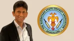 Venkatesh Prasad smiling in formal attire next to the Karnataka State Cricket Association (KSCA) logo.
