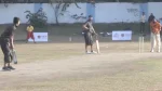 Screengrab of cricket players wearing traditional dhoti-kurta attire during a local match in India on a grassroots cricket ground
