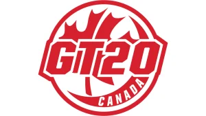 GT20 Canada cricket league logo with red maple leaf design