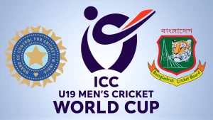 Logos of the Board of Control for Cricket in India (BCCI), Bangladesh Cricket Board (BCB), and ICC U19 Men’s Cricket World Cup 2026.